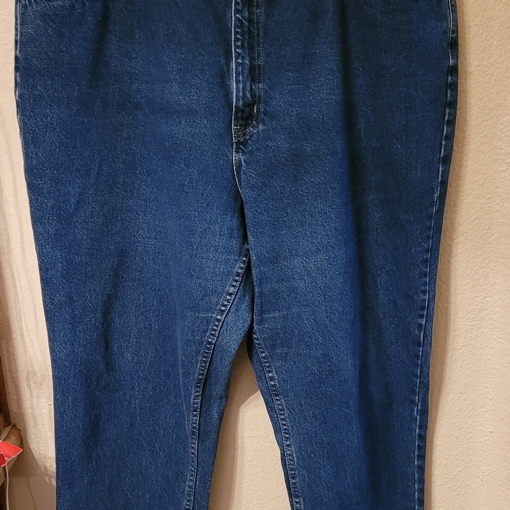Chic Women's Straight Leg Jeans - Dark Blue